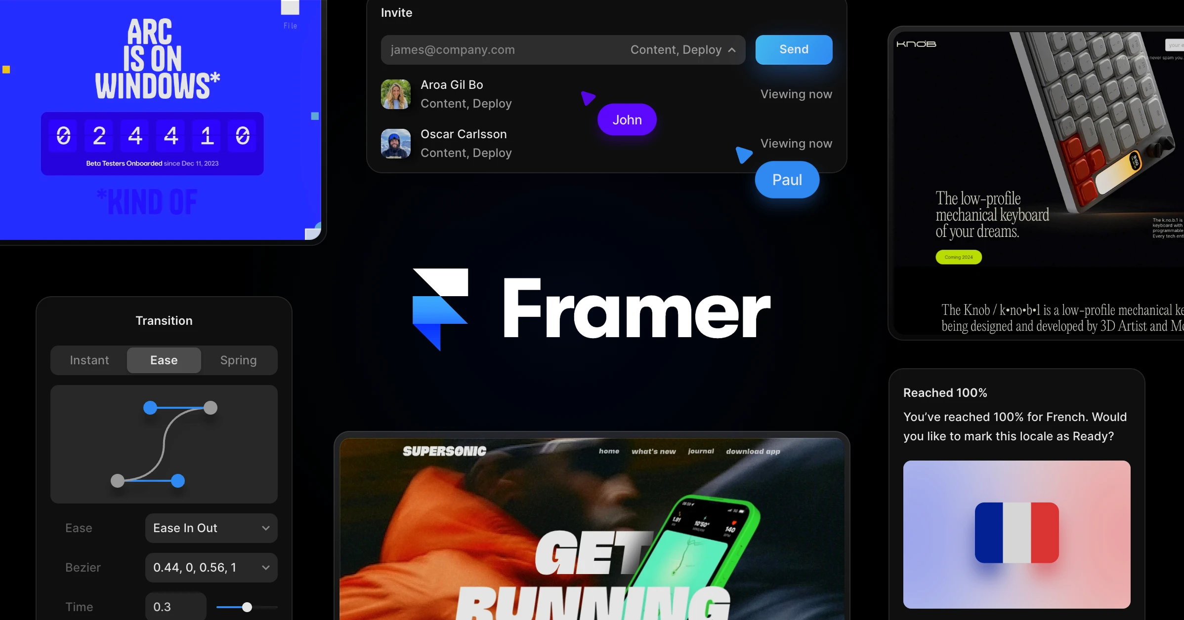 Framer website builder